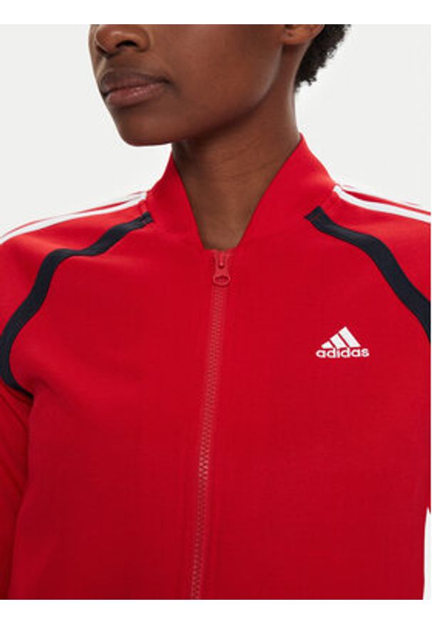 Adidas - adidas Dres Teamsport IX1109 Czerwony Slim Fit. Kolor: czerwony. Materiał: bawełna, syntetyk