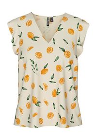 Pieces Bluzka Nya 17147804 Écru Regular Fit. Materiał: wiskoza #4