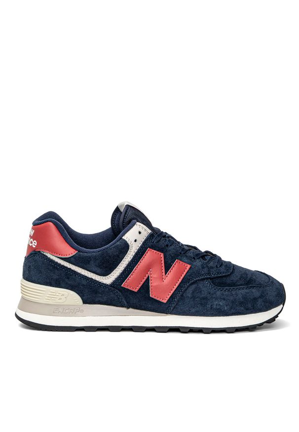 Sneakersy męskie granatowe New Balance 574 ML574PN2. Kolor: niebieski. Materiał: guma, materiał. Szerokość cholewki: normalna. Model: New Balance 574