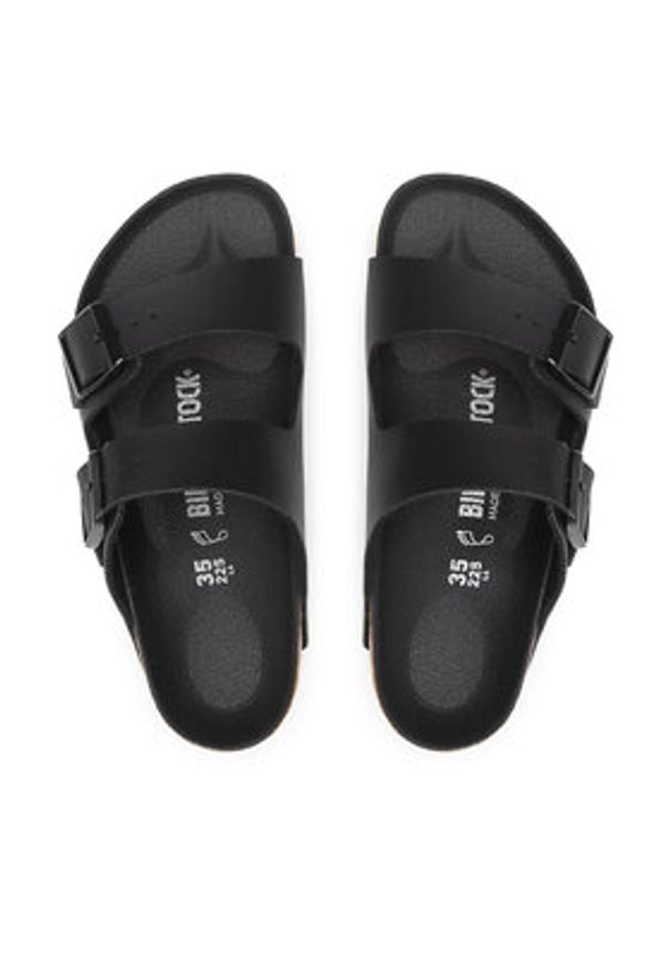 Birkenstock Klapki Arizona Birko-Flor 1019098 Czarny. Kolor: czarny. Materiał: skóra