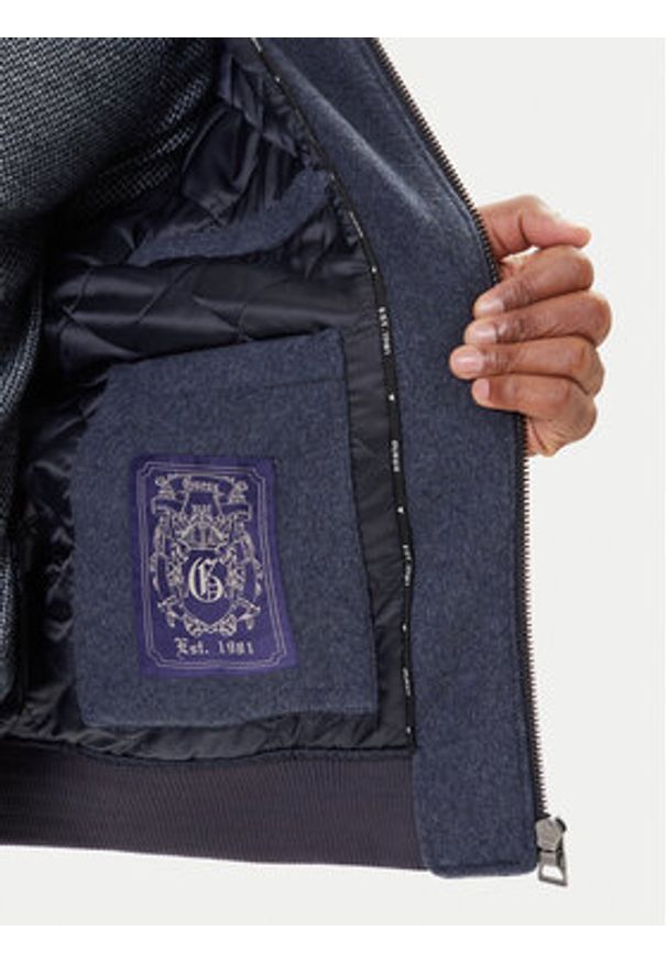 Guess Kurtka przejściowa M5BL2K W0682 Granatowy Regular Fit. Kolor: niebieski. Materiał: syntetyk