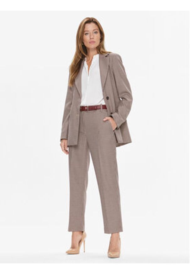 TOMMY HILFIGER - Tommy Hilfiger Marynarka WW0WW39726 Beżowy Slim Fit. Kolor: beżowy. Materiał: syntetyk
