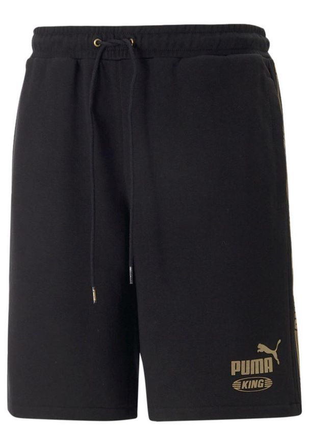 Czarne Szorty Puma King dla Mężczyzn - Komfort i Styl. Kolor: czarny. Materiał: materiał. Sport: fitness