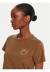 Pinko - PINKO T-Shirt Nambrone 103320 A2RN Brązowy Regular Fit. Kolor: brązowy. Materiał: bawełna #4