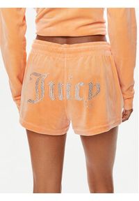 Juicy Couture Szorty sportowe Tamia JCWH121001 Pomarańczowy Regular Fit. Kolor: pomarańczowy. Materiał: syntetyk