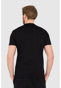 DSQUARED2 Czarny bawełniany t-shirt z dużym logo. Kolor: czarny. Materiał: bawełna #4