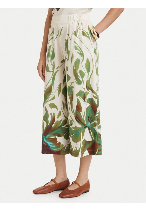 ACCESS FASHION Kuloty 63-5070-0250 Kremowy Wide Leg. Kolor: kremowy. Materiał: bawełna