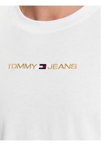 Tommy Jeans T-Shirt Classic Gold Linear DM0DM17728 Biały Classic Fit. Kolor: biały. Materiał: bawełna #2