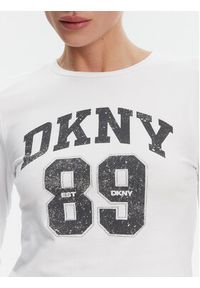 DKNY Bluzka DP4T9979 Biały Regular Fit. Kolor: biały. Materiał: bawełna #4