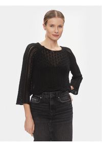 only - ONLY Sweter 15233173 Czarny Regular Fit. Kolor: czarny. Materiał: bawełna