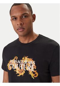 Versace Jeans Couture T-Shirt 80GAHE02 CJ00E Czarny Regular Fit. Kolor: czarny. Materiał: bawełna #5