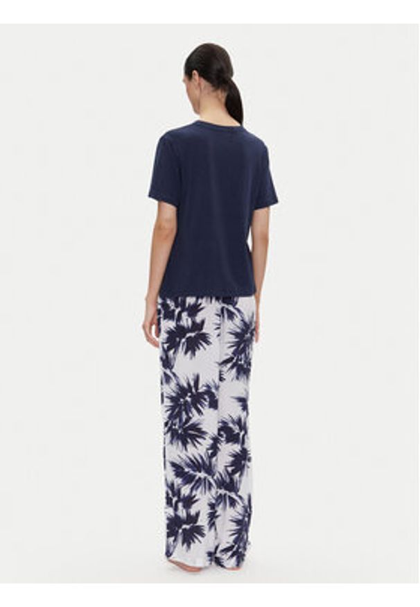 DKNY Piżama YI70052 Granatowy Regular Fit. Kolor: niebieski. Materiał: wiskoza