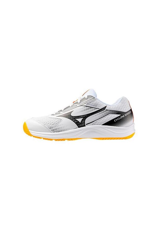 Buty do siatkówki Mizuno Cyclone Speed 5. Kolor: czarny, biały, żółty, wielokolorowy. Sport: siatkówka
