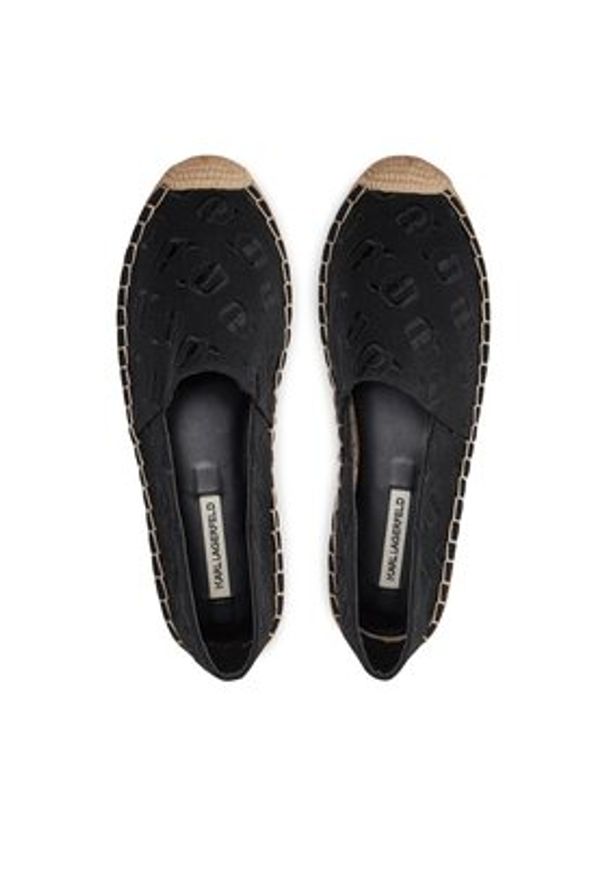 Karl Lagerfeld - KARL LAGERFELD Espadryle KL80124A Czarny. Kolor: czarny. Materiał: materiał