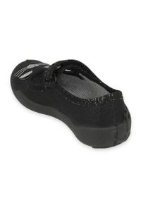 Befado obuwie dziecięce 114X450 czarne. Kolor: czarny. Materiał: bawełna, tkanina