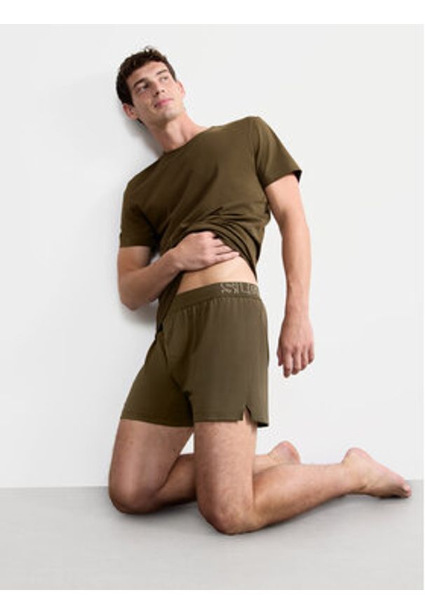 Sloggi Bokserki 10215473 Khaki. Kolor: brązowy. Materiał: bawełna