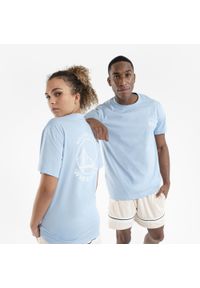 TARMAK - Koszulka do gry w koszykówkę unisex Tarmak NBA Warriors TS 900. Kolor: wielokolorowy, niebieski. Materiał: poliester, materiał, bawełna. Sport: koszykówka