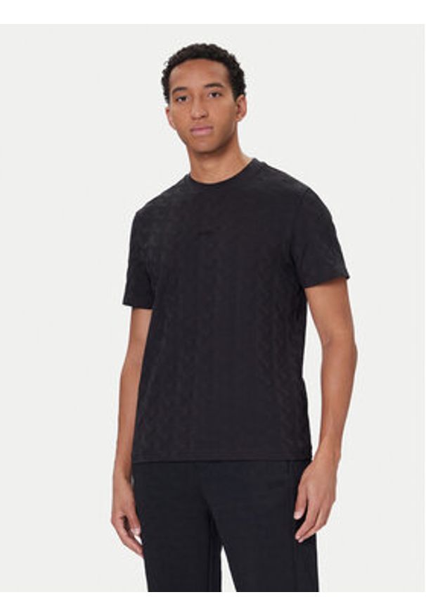 BOSS T-Shirt Mirror Artwork 50548649 Czarny Relaxed Fit. Kolor: czarny. Materiał: bawełna