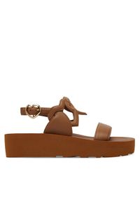 Love Moschino - LOVE MOSCHINO Sandały JA16054I1MIA0201 Brązowy. Kolor: brązowy. Materiał: skóra #1
