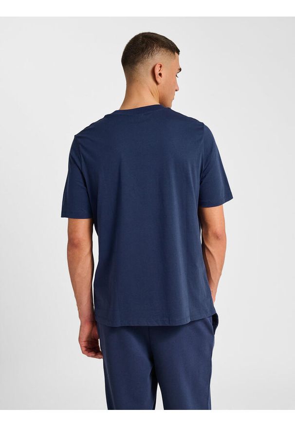 Hummel koszulka męska bawełniana logo haftowane hml Pulse T-shirt. Kolor: wielokolorowy, niebieski, zielony. Materiał: bawełna. Wzór: haft. Sport: fitness