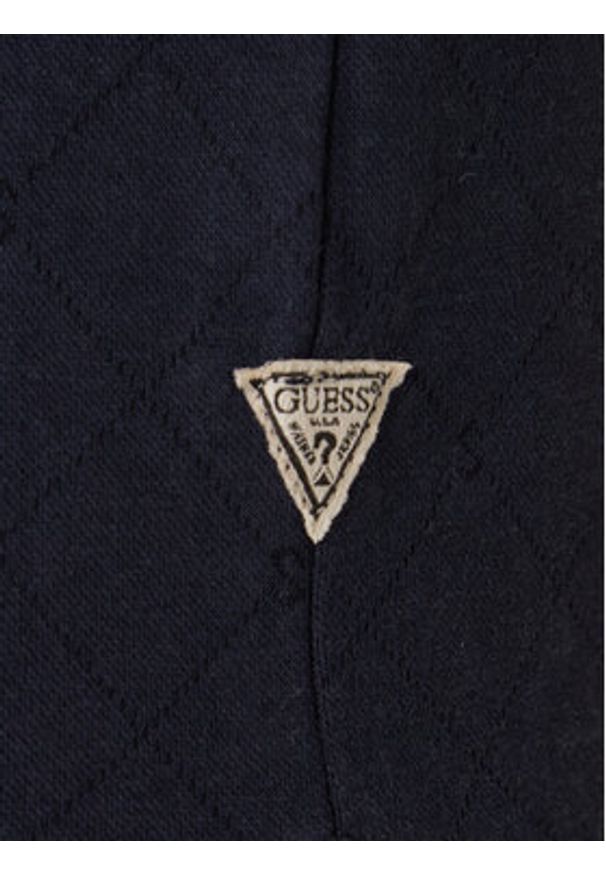 Guess Polo M6RP05 KD181 Granatowy Regular Fit. Typ kołnierza: polo. Kolor: niebieski. Materiał: bawełna