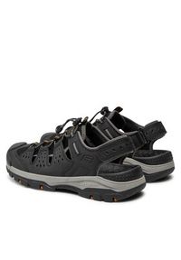 skechers - Skechers Sandały Tresmen-Menard 205113/BLK Czarny. Kolor: czarny. Materiał: skóra