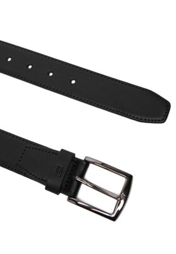 TOMMY HILFIGER - Tommy Hilfiger Pasek Męski Denton Elevated 3.5 AM0AM13767 Czarny. Kolor: czarny. Materiał: skóra