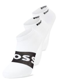 BOSS Męskie skarpety do trampek w 3-paku Mężczyźni biały|wielokolorowy wzorzysty, 39-42. Kolor: biały, wielokolorowy. Materiał: bawełna #1