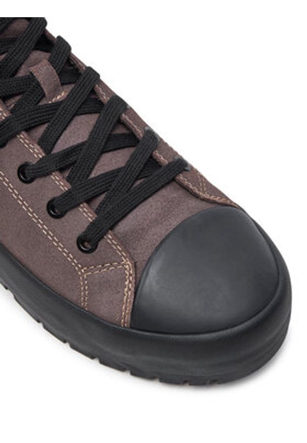 Calvin Klein Jeans Trapery Lugged Hybrid High Laceup Auth YM0YM01092 Brązowy. Kolor: brązowy. Materiał: zamsz, skóra