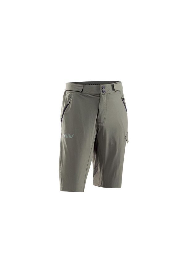 Spodenki rowerowe męskie NORTHWAVE EDGE Baggy. Kolor: zielony