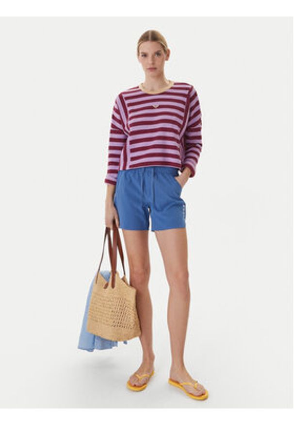 Roxy Bluzka Daylight Dancer ERJKT04403 Fioletowy Relaxed Fit. Kolor: fioletowy. Materiał: syntetyk