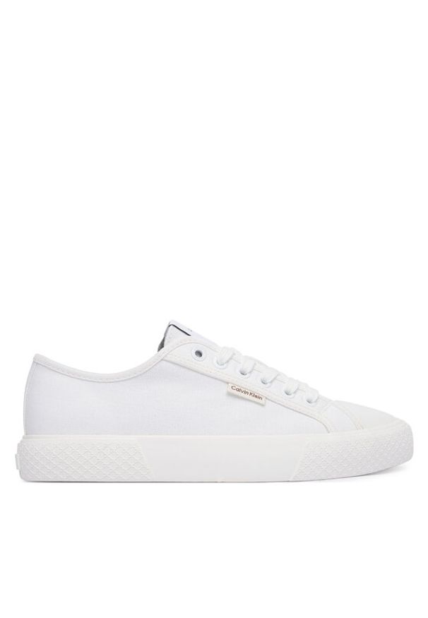 Calvin Klein Trampki Vulc HW0HW02975 Biały. Kolor: biały. Materiał: materiał