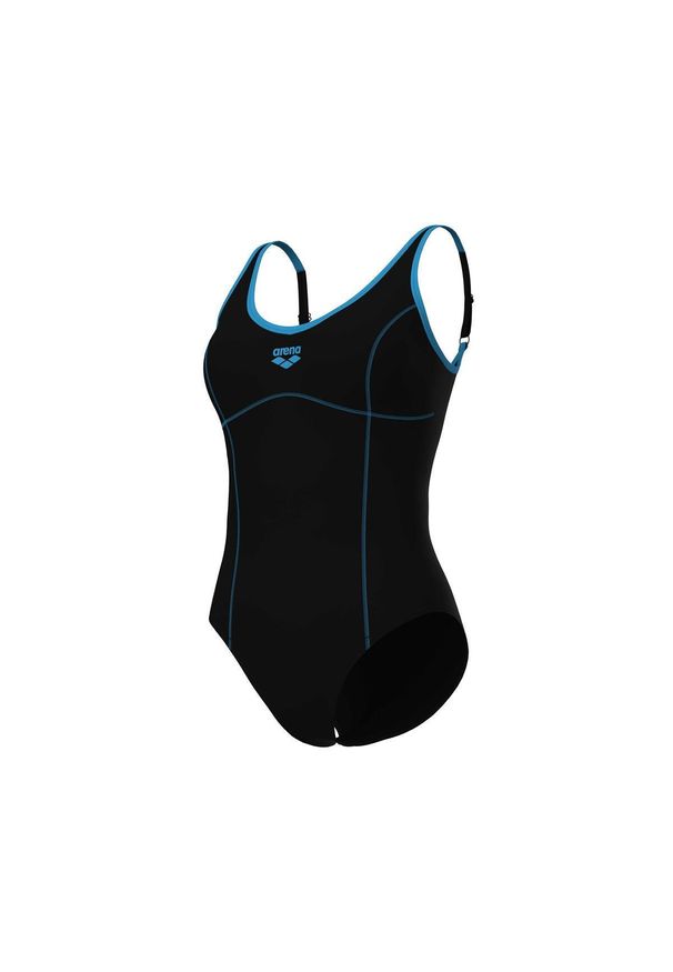 Damski kostium kąpielowy 1-częściowy Arena Tania Clip. Kolor: czarny, niebieski, wielokolorowy. Materiał: tkanina