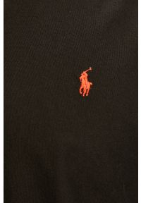 Polo Ralph Lauren - Koszula 710772290001. Typ kołnierza: polo. Kolor: czarny. Materiał: tkanina #5