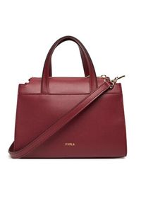 Furla Torebka Nuvola Small WB01337 BX2045 CN 0053S 1007 Bordowy. Kolor: czerwony. Materiał: skórzane
