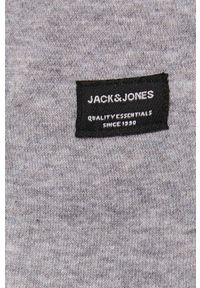 Jack & Jones Bluza męska kolor szary z kapturem gładka. Okazja: na co dzień. Typ kołnierza: kaptur. Kolor: szary. Wzór: gładki. Styl: casual #5