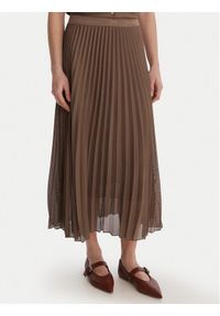 Marella Spódnica plisowana Gabbia 2613101085 Brązowy Regular Fit. Kolor: brązowy. Materiał: wiskoza, syntetyk #1