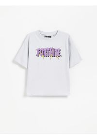 Reserved - Bawełniany t-shirt Fortnite - jasnoniebieski. Kolor: niebieski. Materiał: bawełna #1