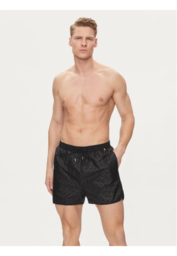 BOSS - Boss Szorty kąpielowe Mono 50515295 Czarny Regular Fit. Kolor: czarny. Materiał: syntetyk