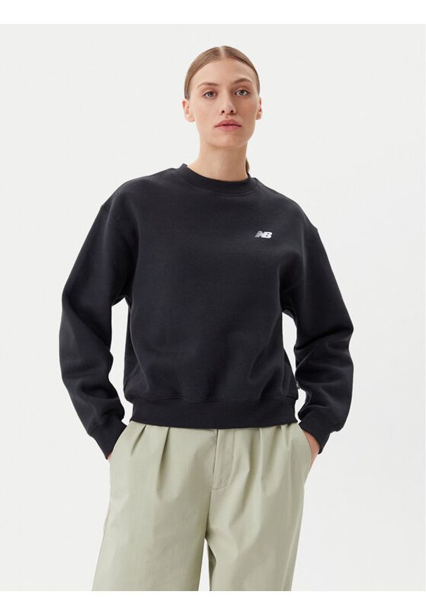 New Balance Bluza WT51949 Czarny Oversize. Kolor: czarny. Materiał: bawełna, syntetyk
