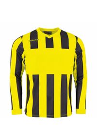 STANNO - Dziecięcy dżersej z długim rękawem Stanno Aspire. Kolor: wielokolorowy, żółty, czarny. Materiał: jersey. Długość rękawa: długi rękaw. Długość: długie. Wzór: paski #1