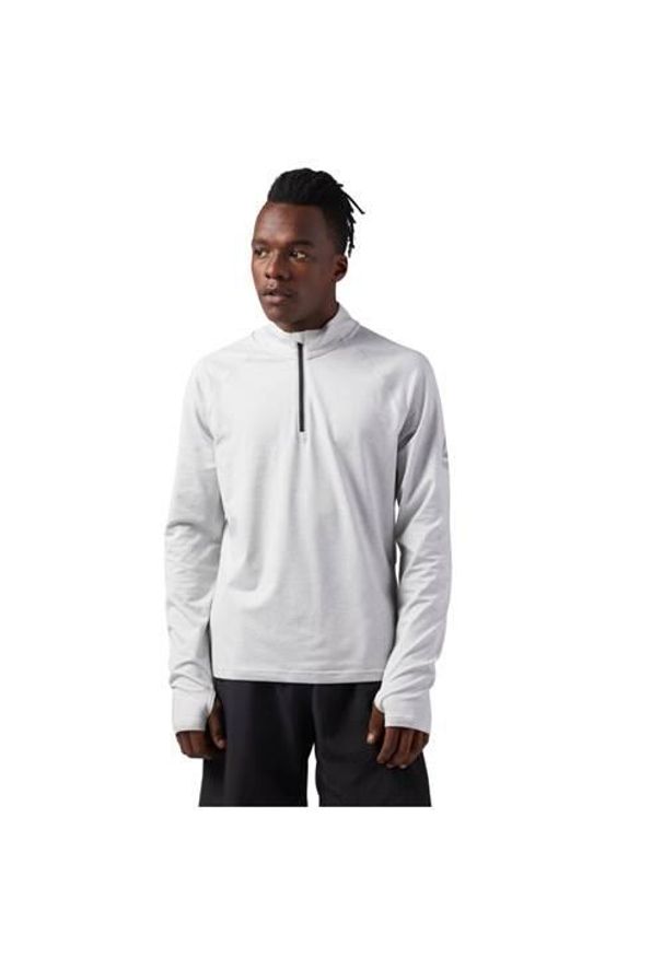 Bluzy sportowa męska Reebok Reflective Speedwick Quarter Zip. Kolor: biały