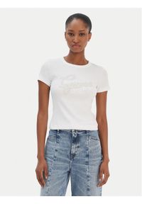 Guess T-Shirt W6RI22 KA0H1 Biały Slim Fit. Kolor: biały. Materiał: bawełna #1