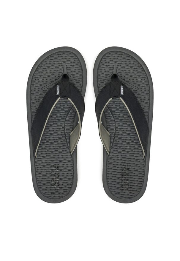 skechers - Japonki Skechers. Kolor: czarny