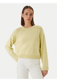 Calvin Klein Sweter LV047D305G Żółty Relaxed Fit. Kolor: żółty. Materiał: bawełna #1