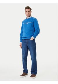 TOMMY HILFIGER - Tommy Hilfiger Bluza Logo MW0MW11596 Niebieski Regular Fit. Kolor: niebieski. Materiał: syntetyk #5