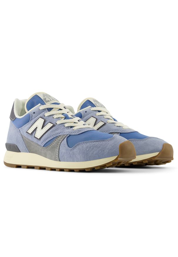 Buty unisex New Balance U475FB – niebieskie. Okazja: na co dzień. Kolor: niebieski. Materiał: zamsz, materiał. Szerokość cholewki: normalna