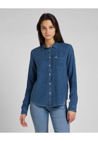 Lee - LEE REGULAR SHIRT DAMSKA KOSZULA JEANSOWA DŁUGI RĘKAW ARCTIC ICE L46AUGUW. Materiał: jeans. Długość rękawa: długi rękaw. Długość: długie