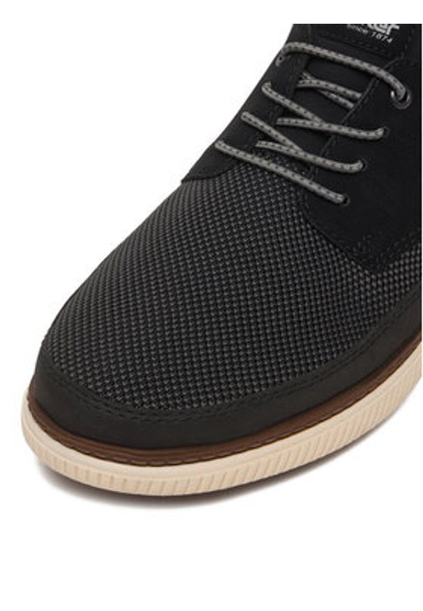 Rieker Półbuty B3354-00 Czarny. Kolor: czarny. Materiał: materiał