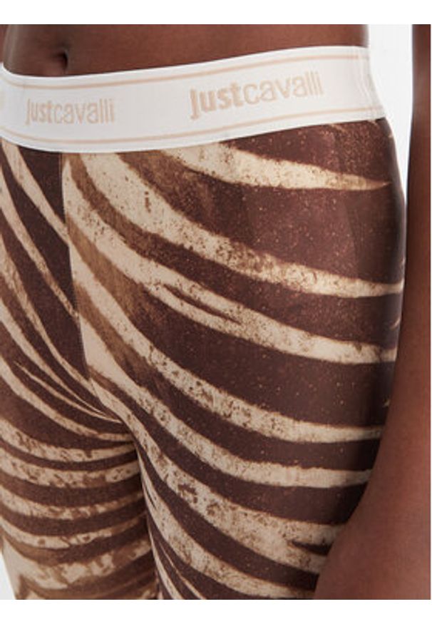 Just Cavalli Legginsy 80PAC100 JS558 Brązowy Skinny Fit. Kolor: brązowy. Materiał: syntetyk